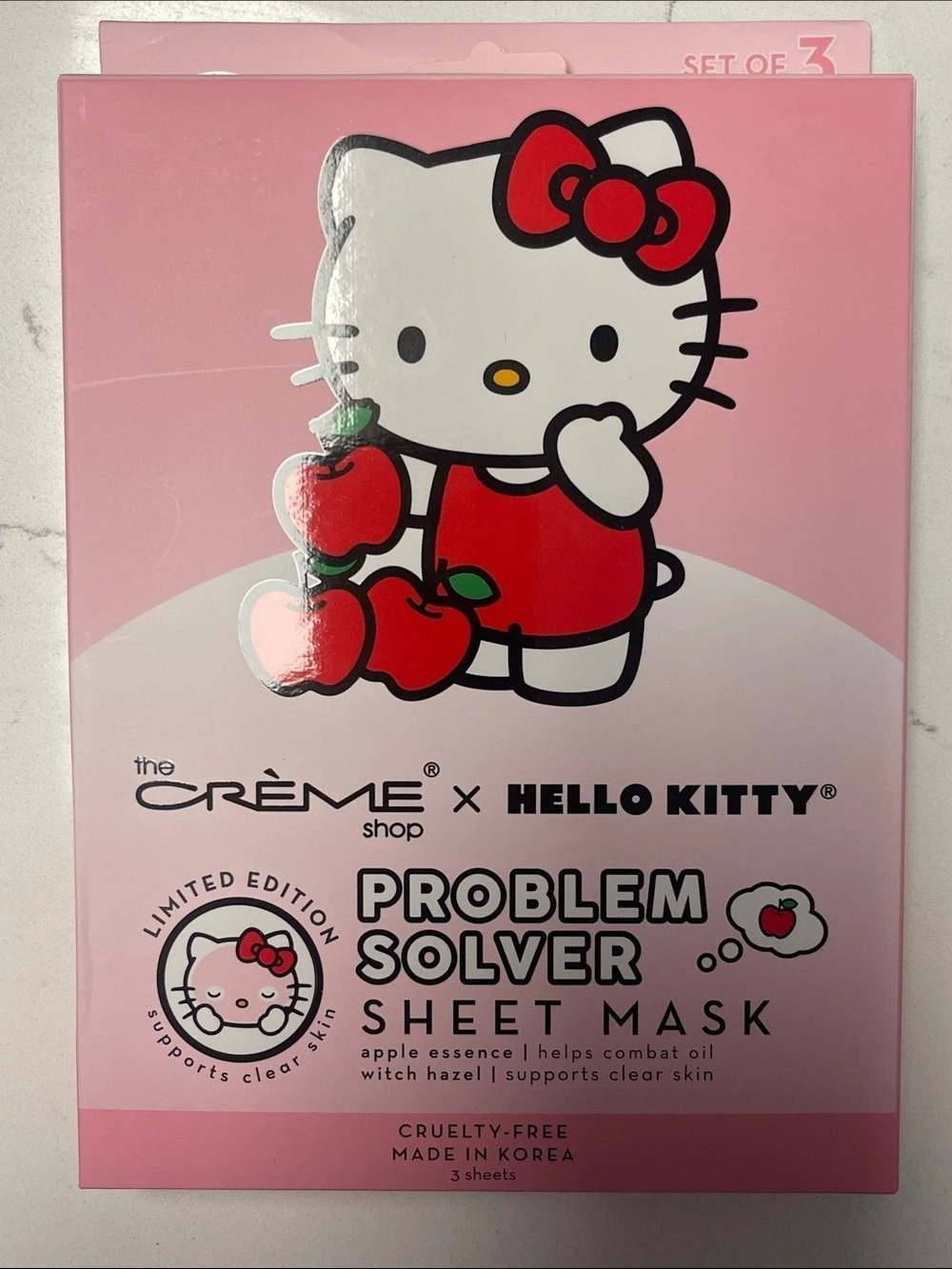 Crème Shop Hello Kitty Problem Solver Sheet Mask Set of 3 - Picture 2 of 3